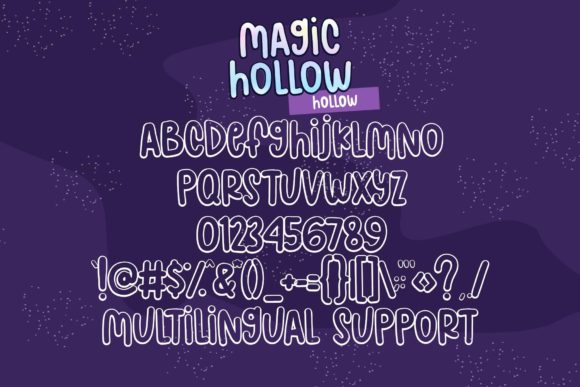 Magic Hollow Font font preview - 4