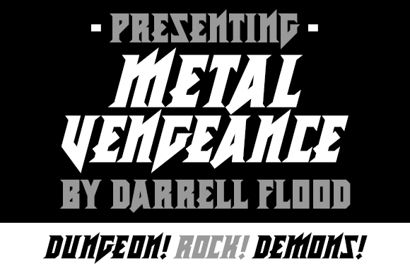 Metal Vengeance Font PNG with transparent background - Preview 1