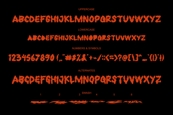 On Fire Font PNG with transparent background - Preview 1