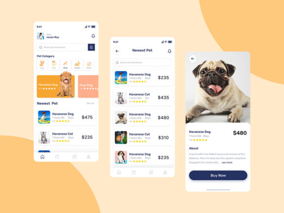 Pet Shop Ios Ui Kit Gráfico UX y UI Kits Por Design_love