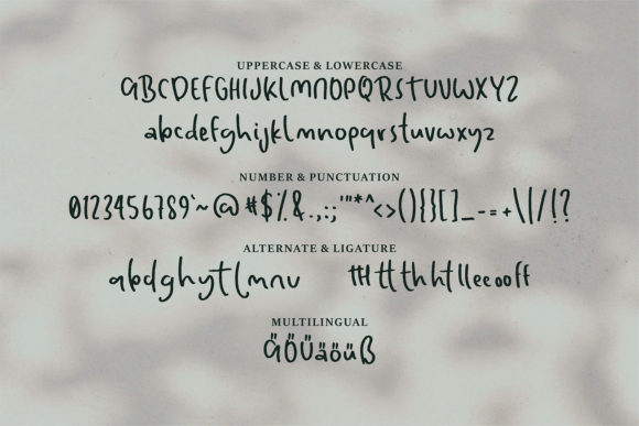 Shimmer Love Font PNG with transparent background - Preview 5
