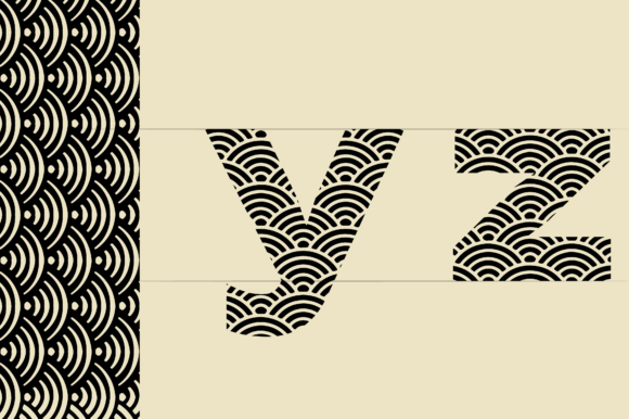 Art Deco Scales Pattern Lettering Font - Preview 5