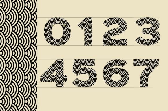 Art Deco Scales Pattern Lettering Font - Preview 6