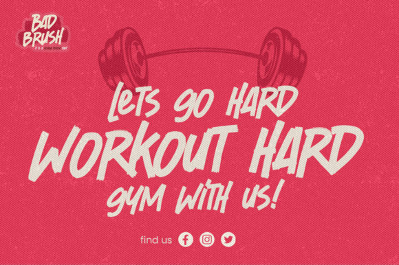 Bad Brush Font - Preview 3