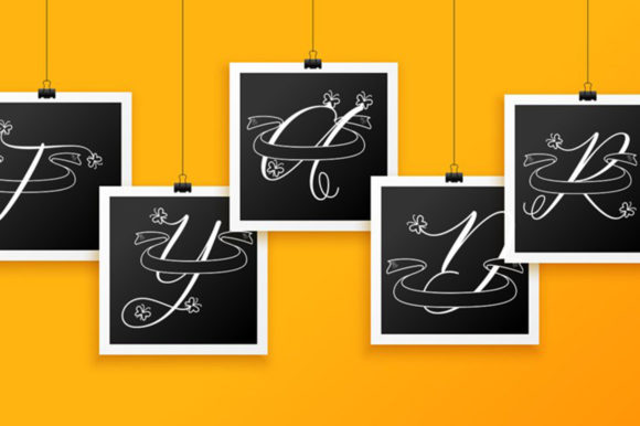 Butterflies Monogram Font - Preview 1
