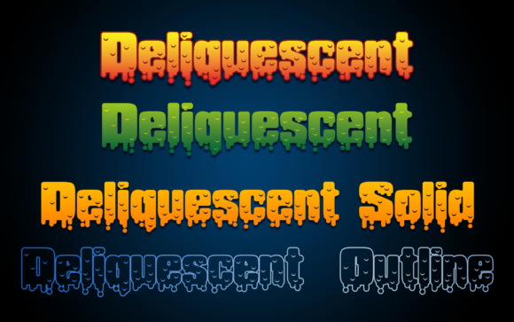 Deliquescent Font PNG with transparent background - Preview 1