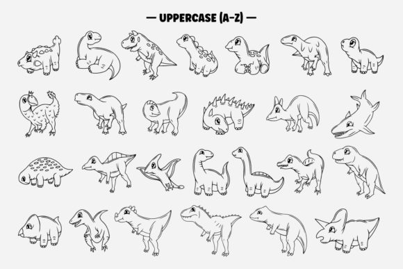 Dino Dingbats Font - Preview 1