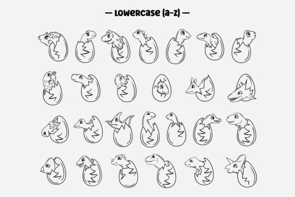 Dino Dingbats Font - Preview 2