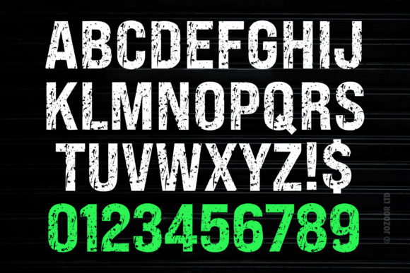 Distress College Grunge Font PNG with transparent background - Preview 2