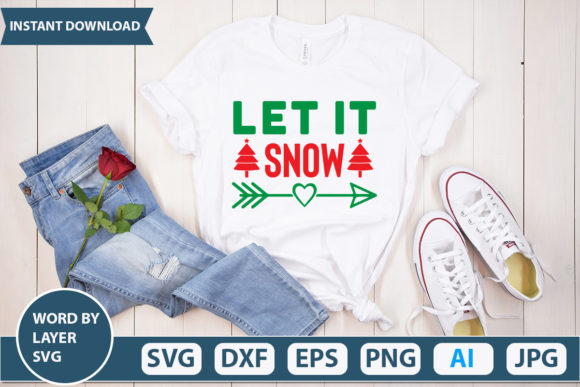 Let It Snow Graphic Crafts By Venvaro Design