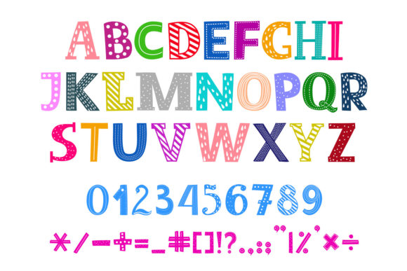 Nursery Baby Font PNG with transparent background - Preview 2