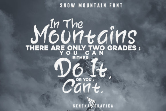 Snow Mountain Font PNG with transparent background - Preview 1