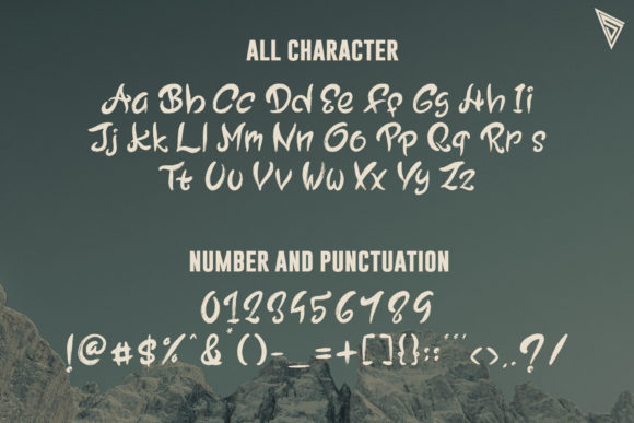 Snow Mountain Font PNG with transparent background - Preview 2