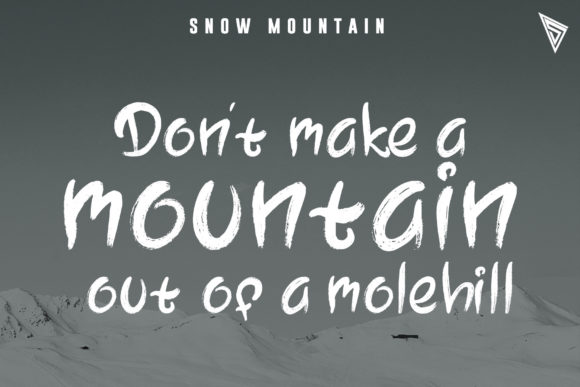 Snow Mountain Font PNG with transparent background - Preview 3