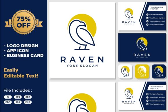 Bird Eagle Raven Line Art Modern Vector Graphic Logos By Sore.studios
