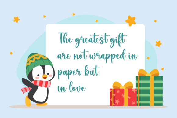 Little Penguin Font PNG with transparent background - Preview 1
