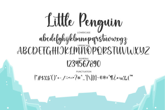 Little Penguin Font PNG with transparent background - Preview 4