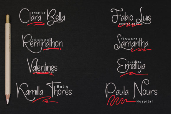 Remingthon Malvine Font PNG with transparent background - Preview 2