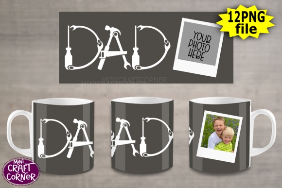 Sublimation Dad Tools Mug Template Graphics 4