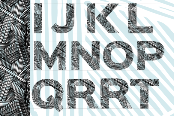 Hand Drawn Ink Lines Font - Preview 1