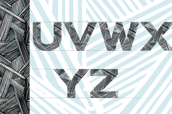 Hand Drawn Ink Lines Font - Preview 2