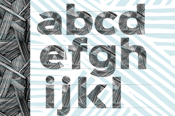 Hand Drawn Ink Lines Font - Preview 3