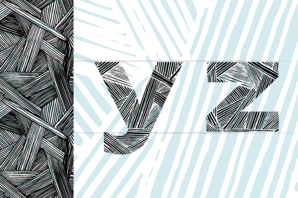Hand Drawn Ink Lines Font - Preview 5