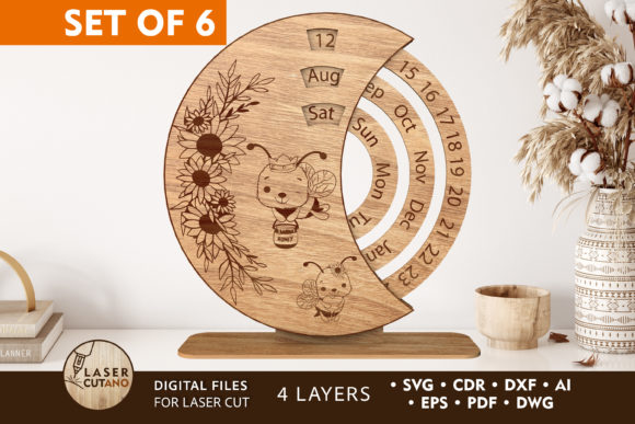 Calendar Bundle Layered Laser Cut Files Laser Cutting By LaserCutano
