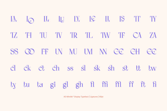 AO Mireille Font PNG with transparent background - Preview 3