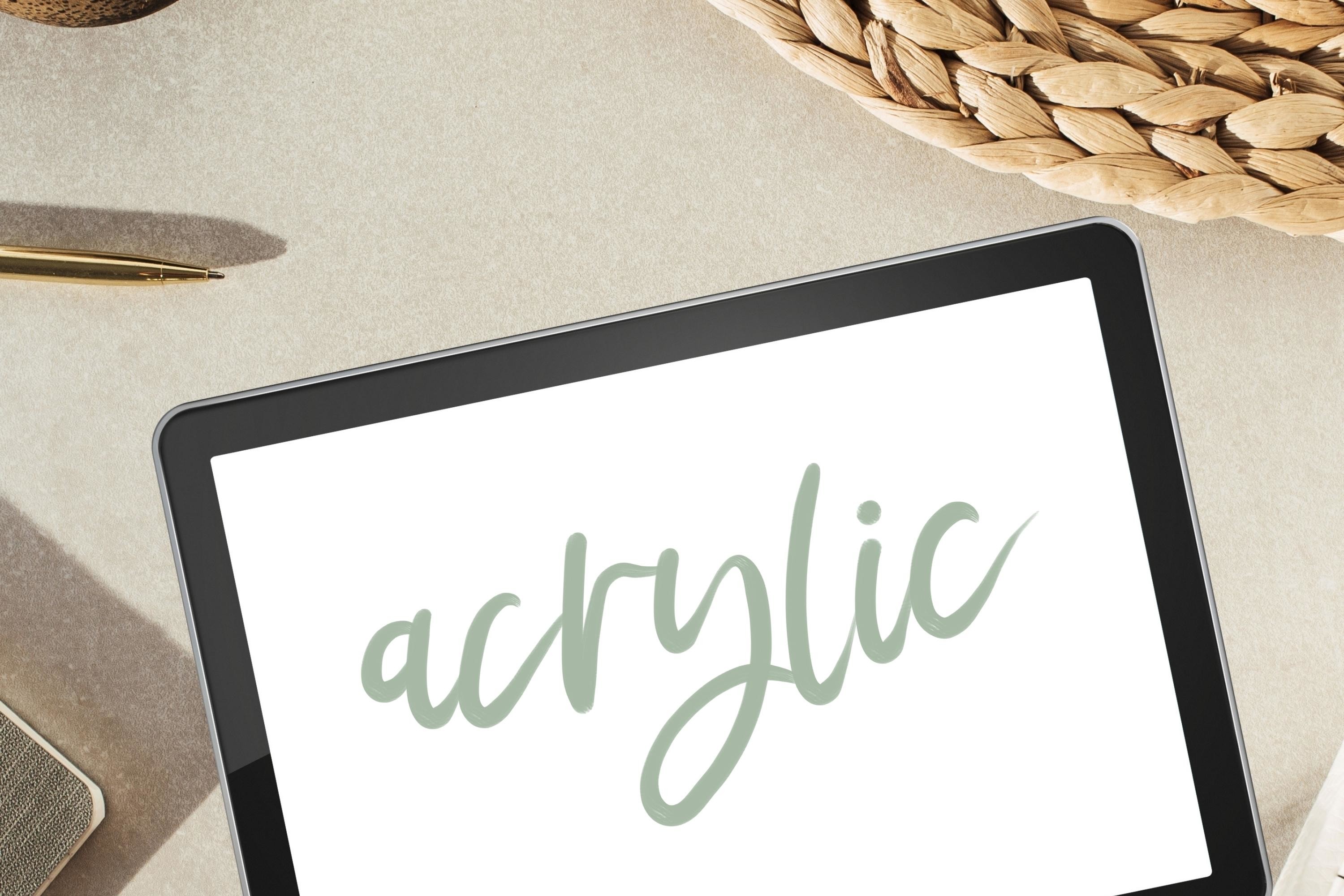 Acrylic Procreate Lettering Brush Graphic by Millie Her Majesty ...
