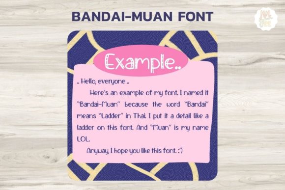 BanDai-Muan Font - Preview 3