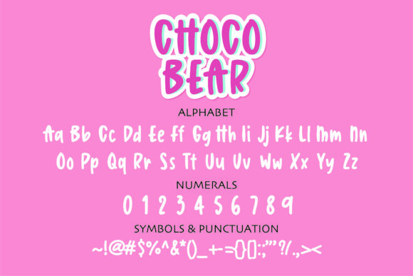 Choco Bear Font - Preview 1