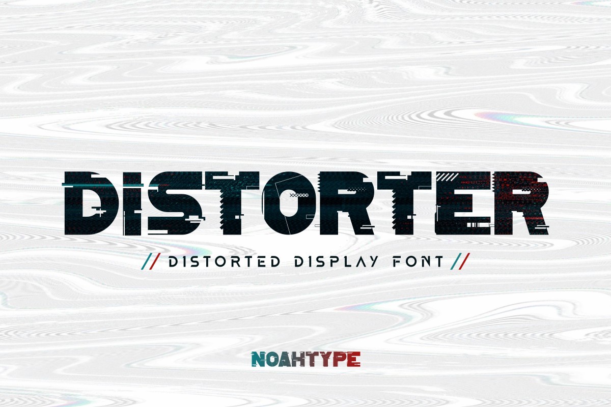 Distorter packaging font preview