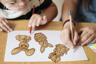 Easter DIY Paint Kit, Laser Cut for Kids · Creative Fabrica