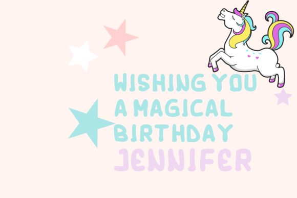 Fun Unicorn Font - Preview 2