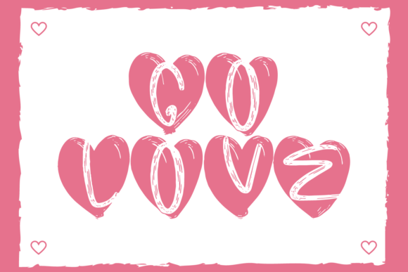 Go Love Font PNG with transparent background - Preview 1