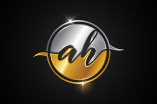 Sticker A H Initial Letter a H Logo Design Vector. Graphic by makhondesign ...