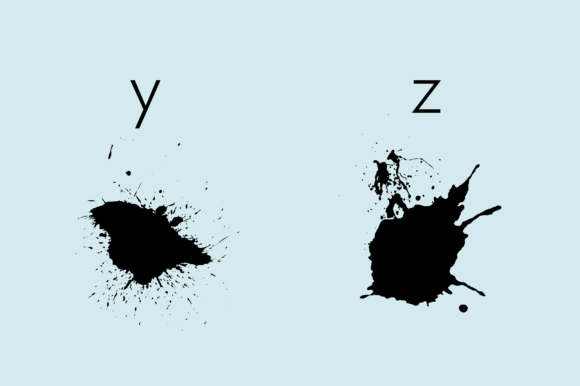 Ink Splash Font PNG with transparent background - Preview 5