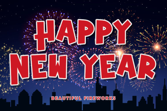 New Year Page Font PNG with transparent background - Preview 1