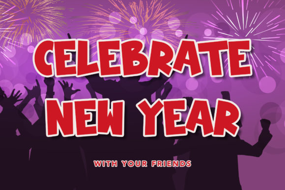 New Year Page Font PNG with transparent background - Preview 5