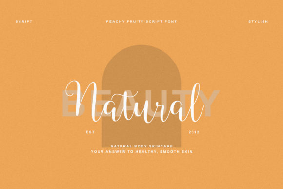 Peachy Fruity Font PNG with transparent background - Preview 2