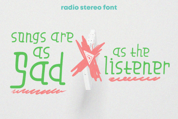Radio Stereo Font PNG with transparent background - Preview 2