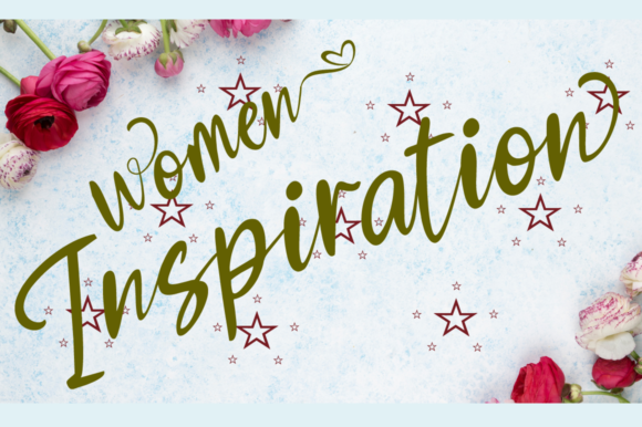 Blue Flora Font - Preview 6