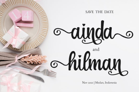 Harjuna Script Font PNG with transparent background - Preview 1