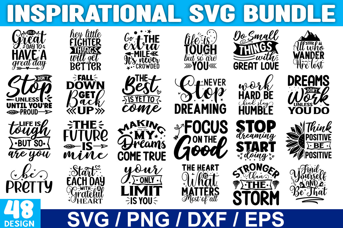 Inspirational SVG Bundle Graphic by moondesigner · Creative Fabrica