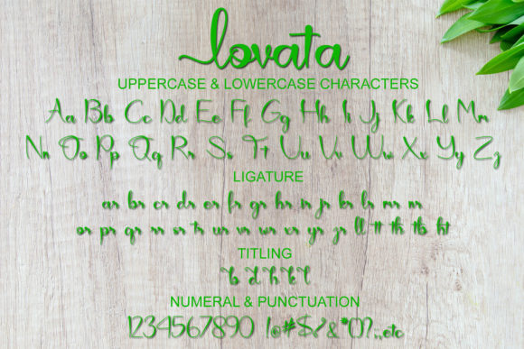 Lovata Font font preview - 6