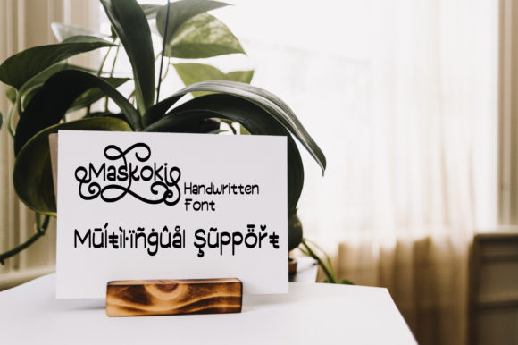 Maskoki Font PNG with transparent background - Preview 3