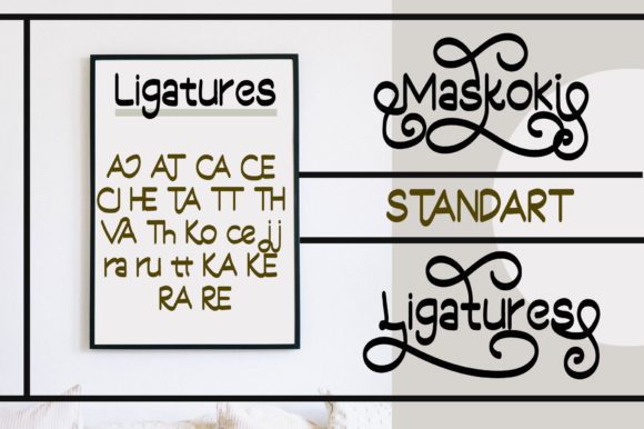 Maskoki Font PNG with transparent background - Preview 5