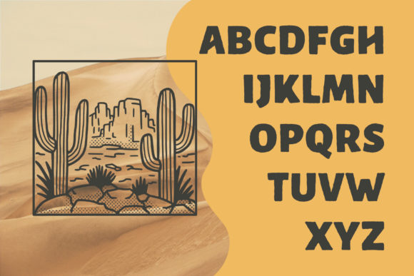 Sandbad Font PNG with transparent background - Preview 1