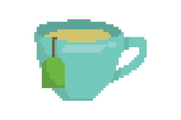 Pixel Art Tea Cup SVG Cut file by Creative Fabrica Crafts  Creative Fabrica